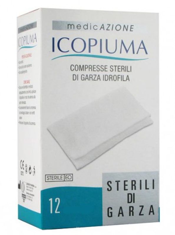 Icopiuma Medicazione compresse sterili di garza 36x40 cm 12 pezzi-1