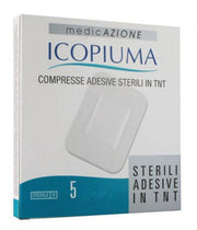 Icopiuma Compresse adesive sterili in TNT 10x12,5cm 5 pezzi-1