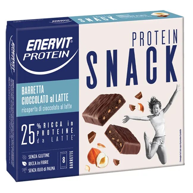Enervit Protein Snack 8 Barrette Cioccolato Latte-2