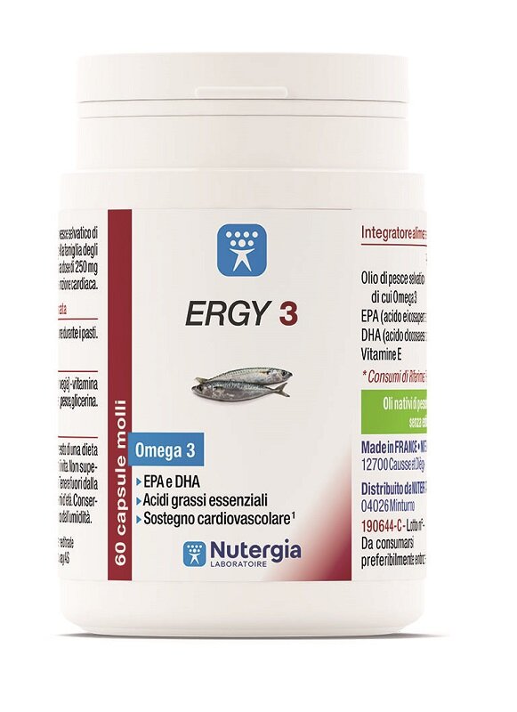 Ergy 3 integratore alimentare di Omega 3 60 capsule molli-2