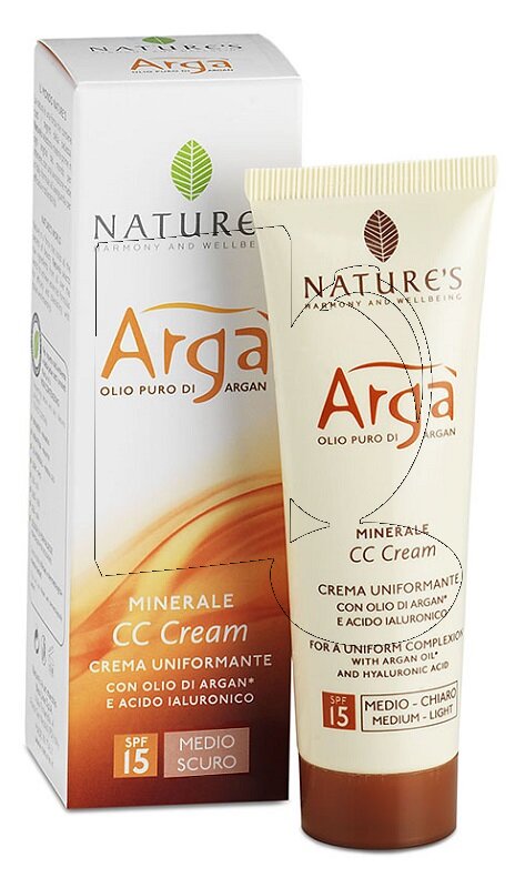 Nature's Argà CC Cream Minerale SPF15 Crema Uniformante Medio Scuro 50ml-2
