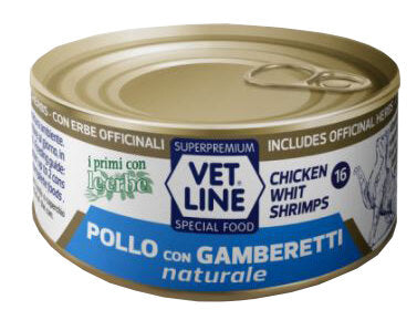 Vet Line Per Gatto Pollo Con Gamberetti Al Naturale 70g-2