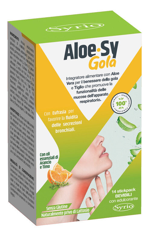 Aloe-Sy Gola per il benessere della gola 14 stickpack bevibili-2