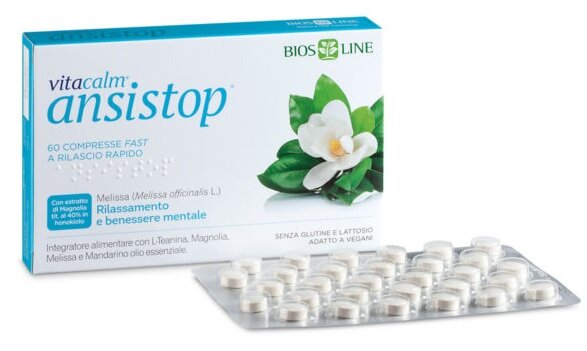 Biosline Vitacalm Ansistop per il rilassamento e benessere mentale 60 compresse-2