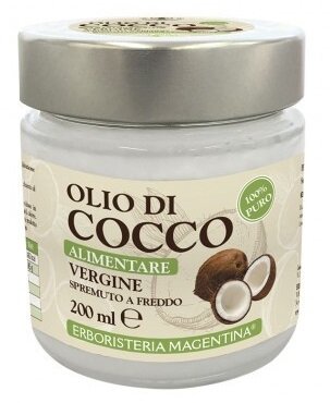 Erboristeria Magentina Olio di Cocco Alimentare Vergine Spremuto a Freddo 200ml-2