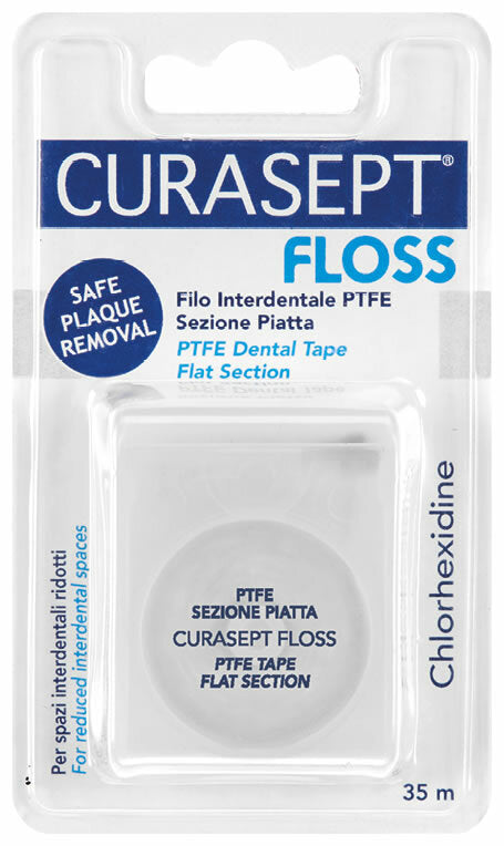 Curasept Floss filo interdentale ptfe sezione piatta 35m-2