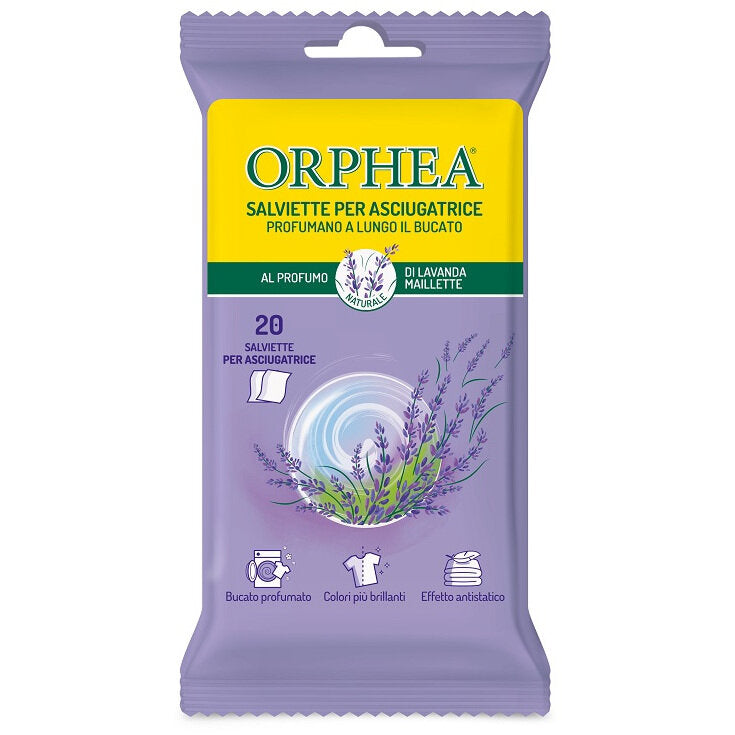 Orphea salviette per asciugatrice al profumo di lavanda mailette 20 pezzi-2
