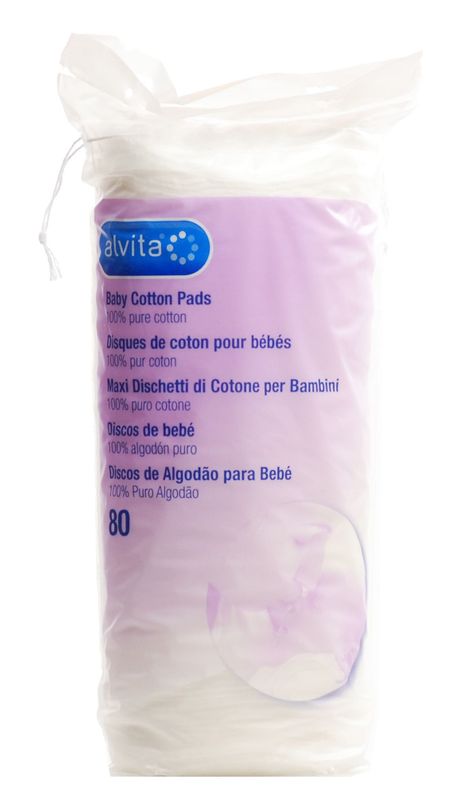 Alvita Maxi Dischetti di cotone per bambini 80pezzi-1