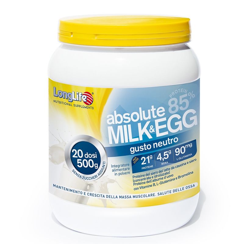 Longlife Absolute Milk&Egg Integratore di proteine del latte e delle uova 500g-0