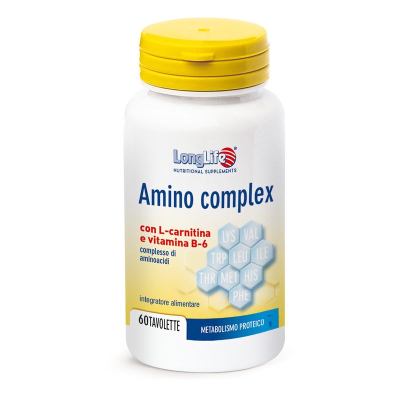 Longlife Amino Complex integratore alimentare per il metabolismo proteico 60 tavolette-0