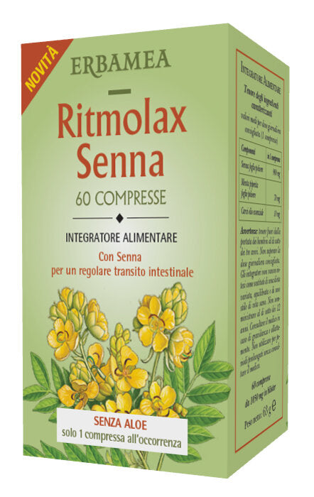 Erbamea Ritmolax Senna per un regolare transito intestinale 60 compresse-2