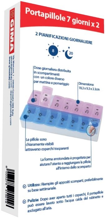 Portapillole Settimanale 7 Giornix2 1 Pezzo-1