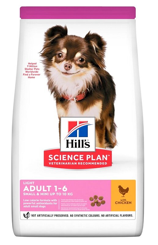 Hill's Science Plan Light Small & Mini Adult Con Pollo Cibo Secco Per Cani 1,5kg-1