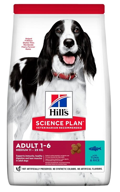 Hill's Science Plan Medium Adult Con Tonno E Riso Cibo Secco Per Cani 2,5kg-1