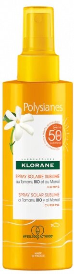 Klorane Polysianes Spray Solare Sublime SPF50 protezione alta Tamanu Bio & Monoi 150ml-4