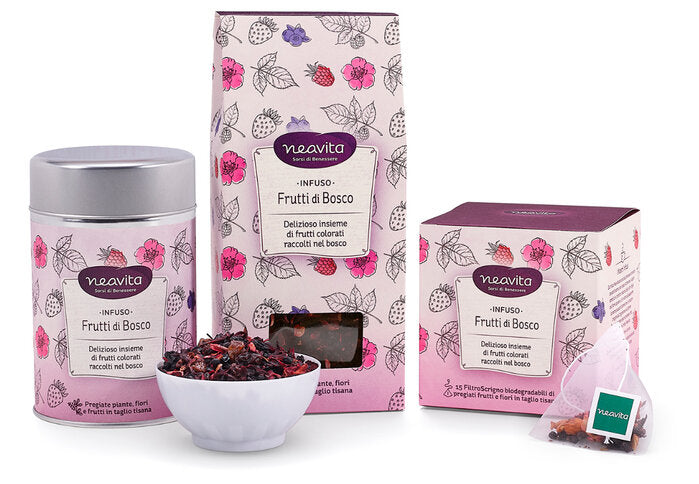 Neavita Silver Tin Frutti di Bosco infuso 100g-2