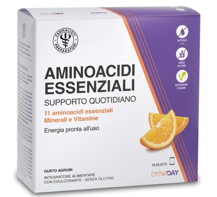 Amicafarmacia Aminoacidi Essenziali Supporto Quotidiano Energia Pronta all'uso 18 buste gusto agrumi-2
