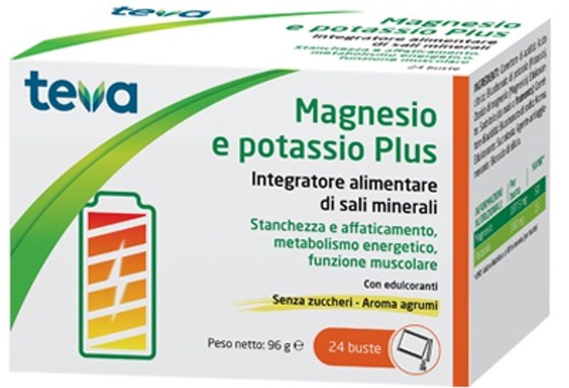 Teva Magnesio e Potassio per stanchezza e affaticamento 24 buste-1