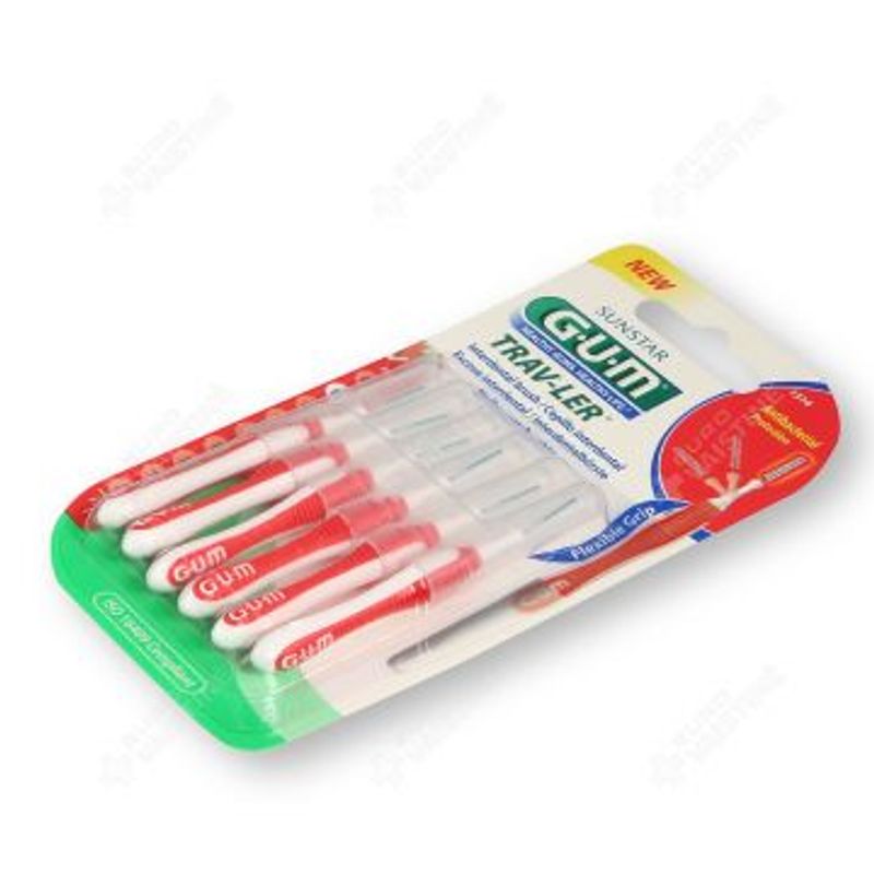 Gum Trav-Ler scovolino interdentale 1.4mm antibatterico 6 pezzi-1