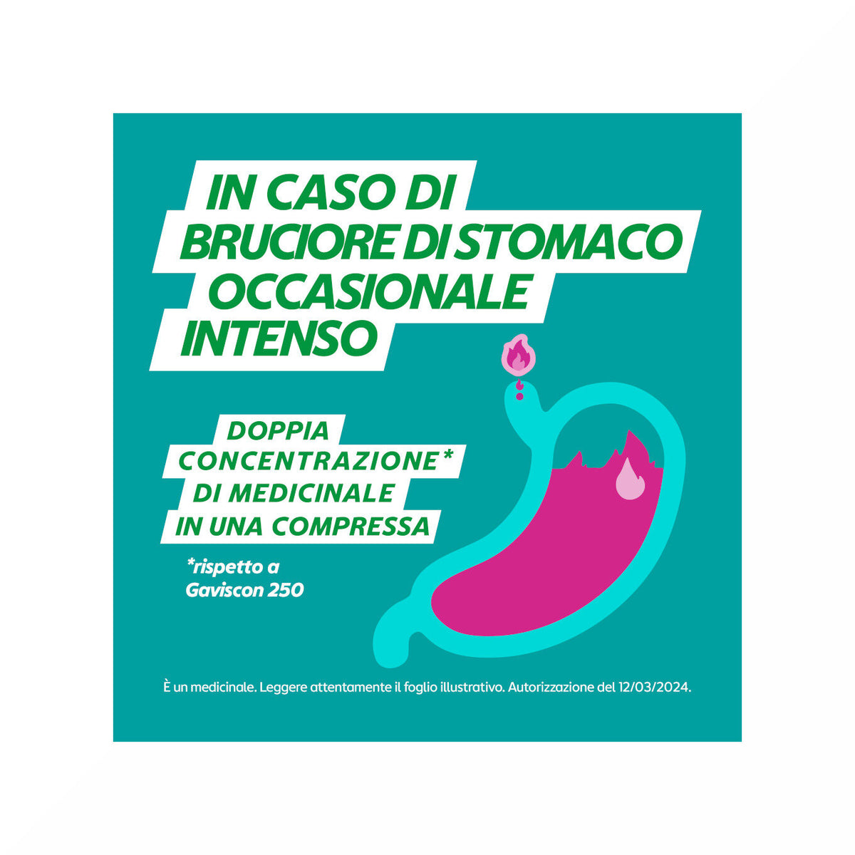 Gaviscon 24 compresse masticabili aroma menta 500+267mg-5