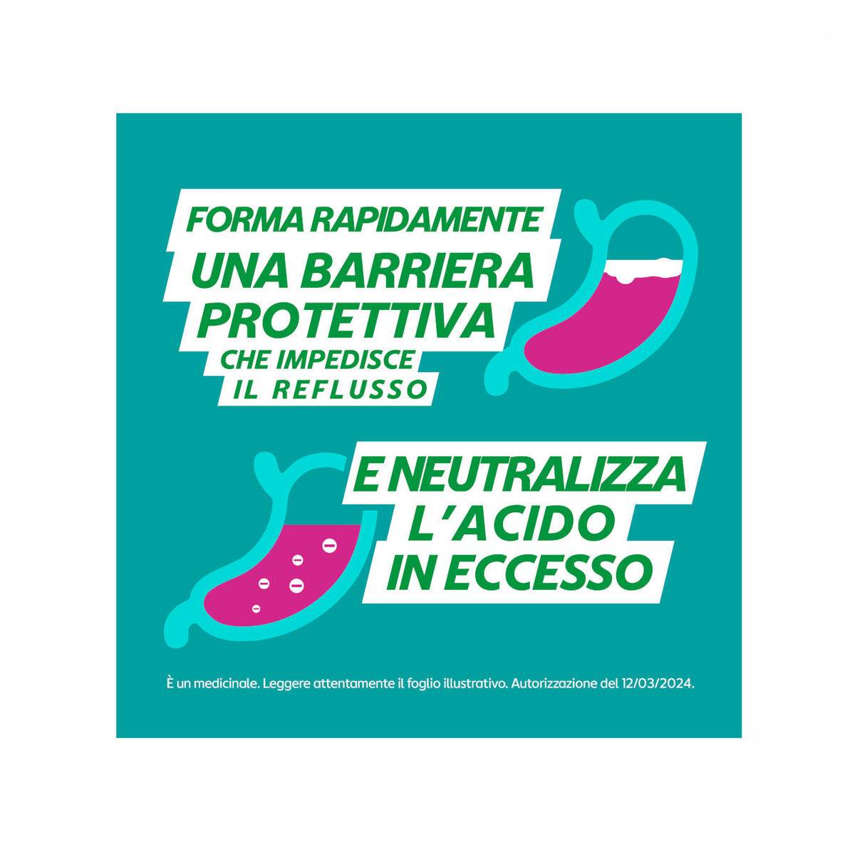 Gaviscon 24 Bustine Antiacido Aroma Menta 500 + 267mg/10ml-4