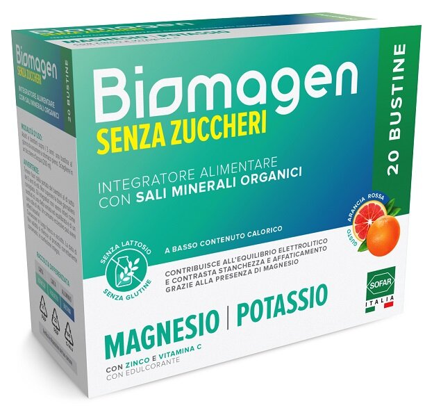 Biomagen Sali Minerali Magnesio Potassio Senza Zuccheri 20 Bustine-2