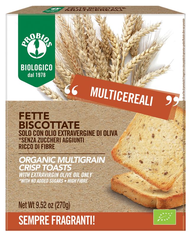 Probios Fette Biscottate Multicereali senza zuccheri BIO 270g-1