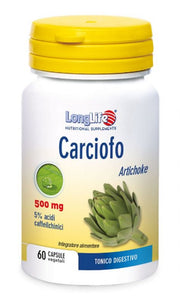 Longlife Carciofo 500mg tonico digestivo 60 capsule vegetali-1