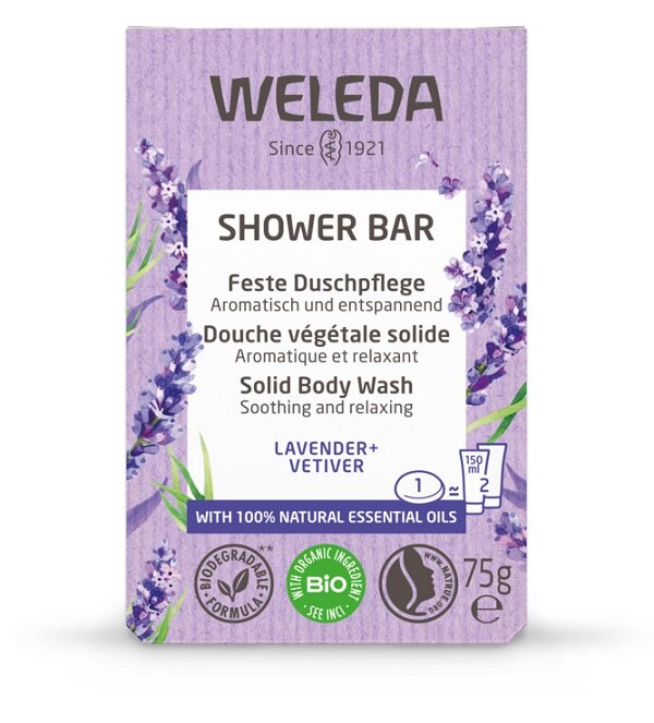 Weleda Shower Bar Lavanda + Vetiver bagnodoccia solido 75g-2