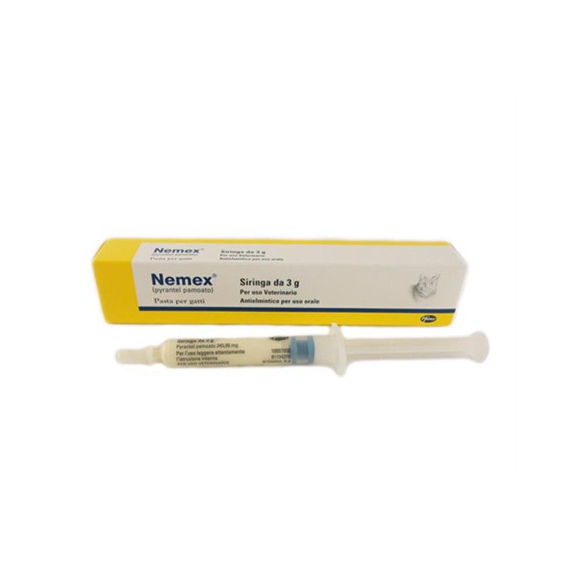 Nemex pasta per gatti siringa da 3g Antielmintico per uso orale-1
