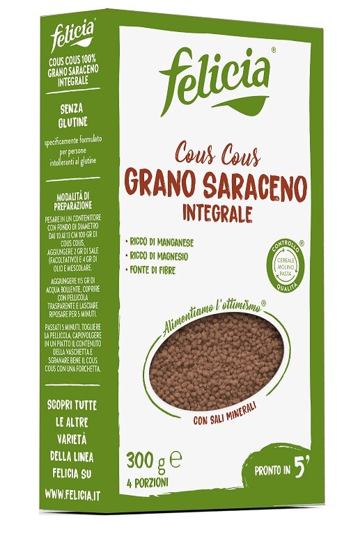 Felicia Cous Cous Integrale Grano Saraceno Senza Glutine 300g-1