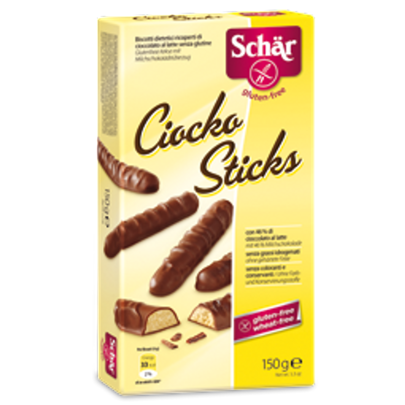 Schar Ciocko Sticks Biscotti dietetici senza glutine 150g-0
