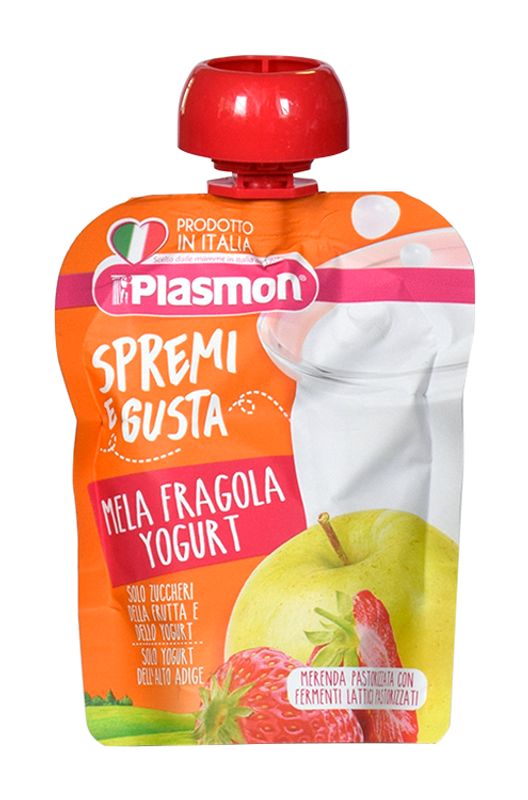 Plasmon Spremi e Gusta mela + fragola + yogurt-1