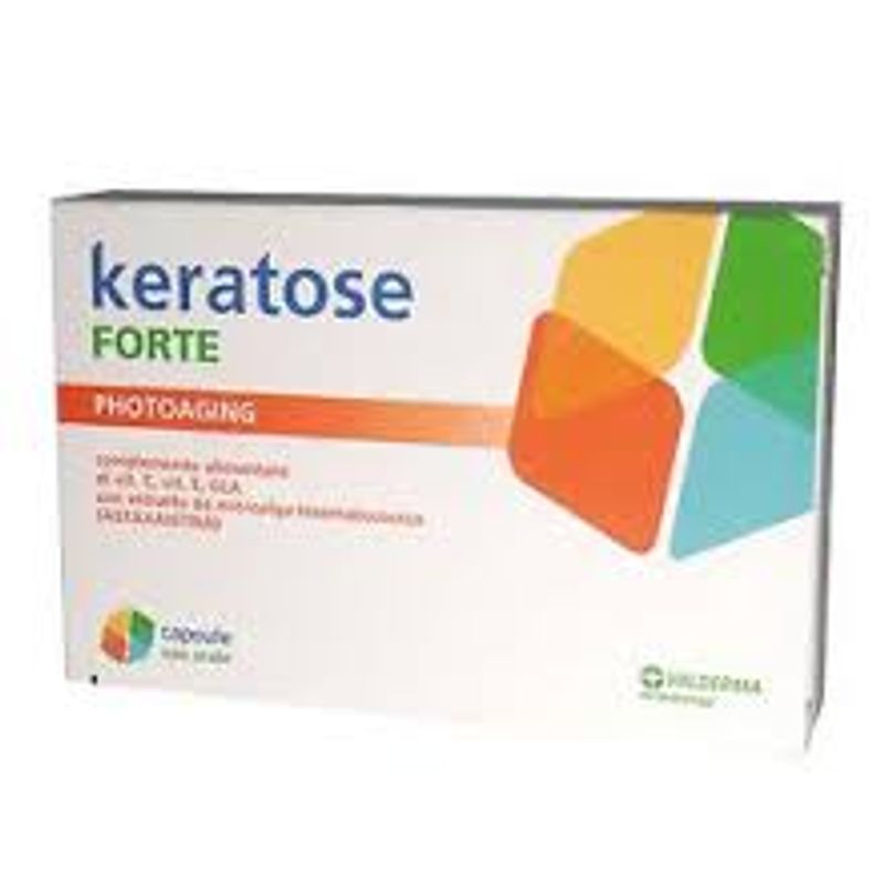 Keratose Forte Photoaging complemento alimentare di vitamica C, vitamina E, GLA con estratto da micr-1