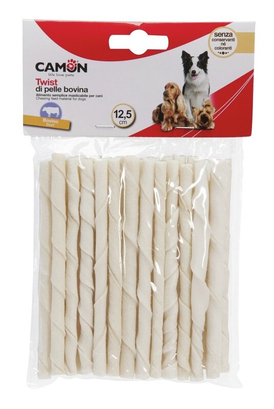 Camon Rolls In Pelle Bovina Per Cani 12,5cmx9/10mm 25 Pezzi-2