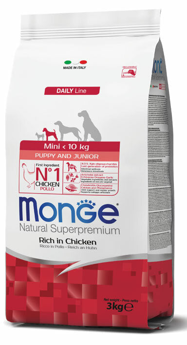Monge Natural Superpremium Mini Ricco In Pollo Cibo Secco Cani Cuccioli Taglia Mini Sacco 800g-2