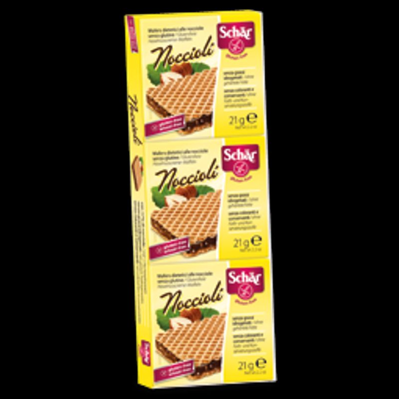 Schar Nocciolì wafers alle nocciole senza glutine 3x21g-1