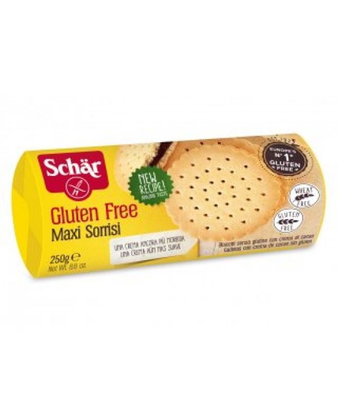 Schar Maxi Sorrisi Biscotti con crema al cacao senza glutine 250g-1