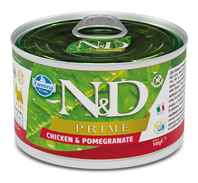 Farmina Natural & Delicious Prime Mini Con Pollo E Melograno Per Cani Adulti 140g-1