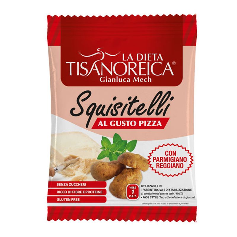 Tisanoreica2 Squisitelli con Parmigiano Reggiano al gusto pizza 30g-1