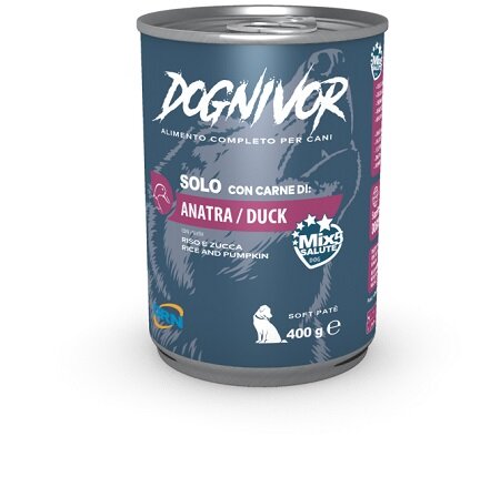 Dognivor Anatra Riso E Zucca Cibo Umido Per Cani 400g-1