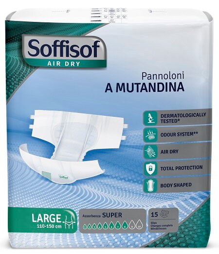 Soffisof Air Dry Super Pannolone A Mutandina Taglia L 15 Pezzi-1