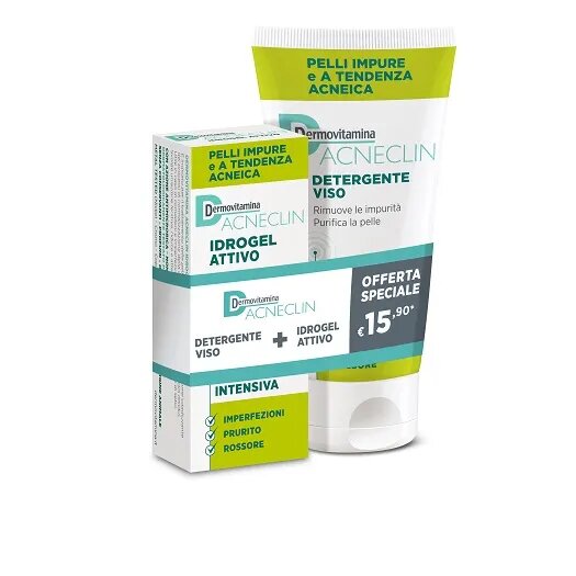 Dermovitamina Acneclin Idrogel Attivo + Detergente Viso-2