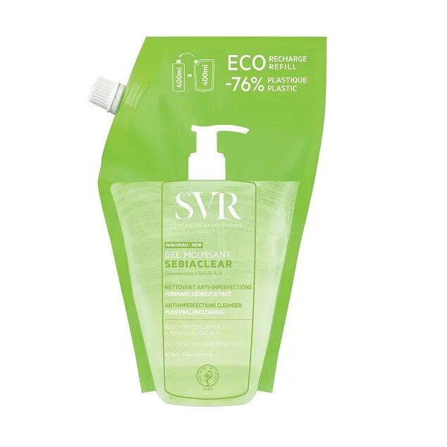 SVR Sebiaclear Gel Moussant Detergente Purificante Ricarica 400ml-2