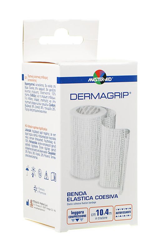 Master Aid DERMAGRIP Benda Elastica Coesiva cm10x4m in trazione-1