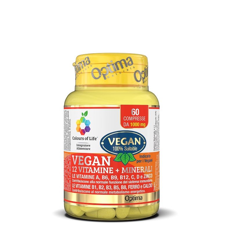 Optima Colours of Life Vegan 12 Vitamine + Minerali 60 compresse-0