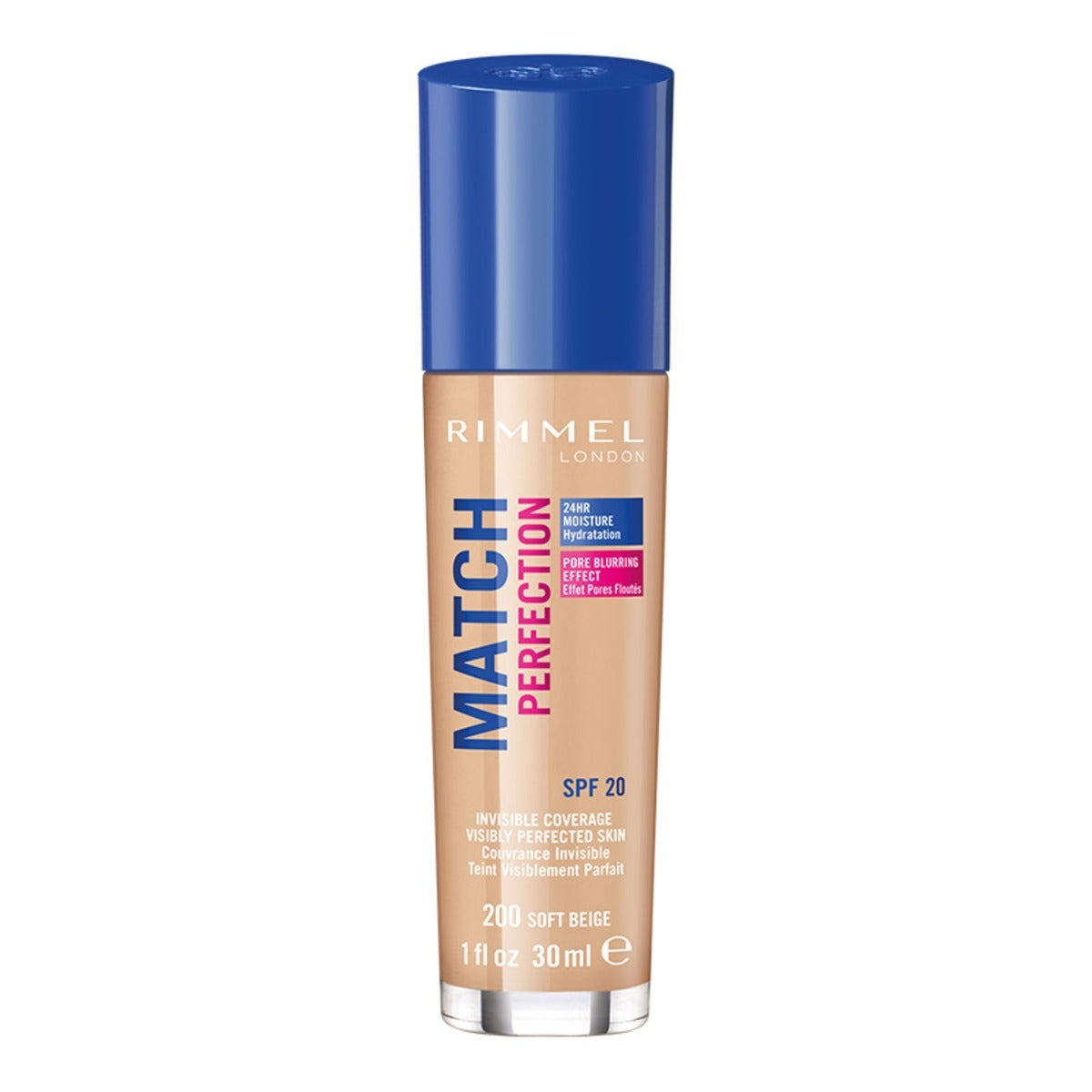 Rimmel Fondotinta Match Perfection 200 Soft Beige 30ml-1