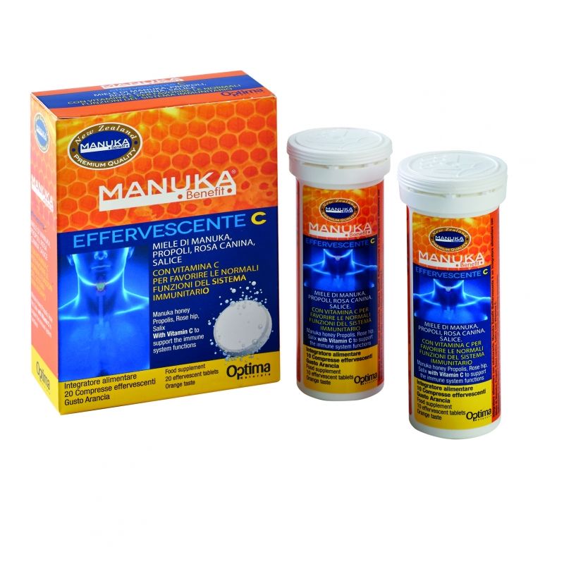 Optima Manuka Benefit Effervescente C 20 compresse-1