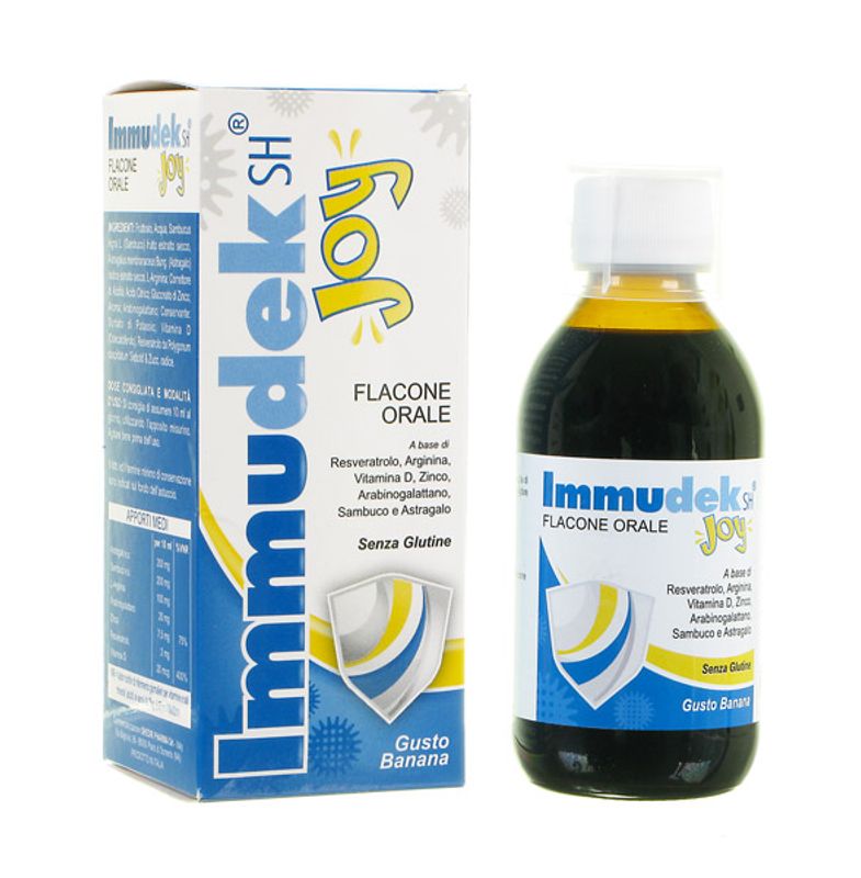 Immudek Sh Joy sciroppo flacone orale 200 ml gusto banana-1
