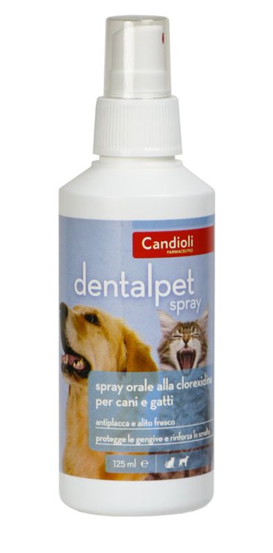 Candioli Dentalpet Spray Collutorio a base di clorexidina per cani e gatti 125ml-1